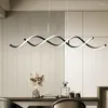 Pendant Lamps Restaurant Nordic Light Luxury Post-modern Creative Personality Clothing Store Living Room Bar Line Led Lights WF1028