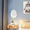 Lâmpadas pendentes Crescent Redond Iron Lights Bedroom Bedside Mesa de linha longa sala de estar restaurantes para refeições penduradas