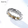 حلقات الكتلة Baihe Solid 14K أبيض صفراء الذهب H/Si 0.79ct الماس الطبيعي المجوهر