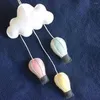 Figurine decorative Hanging Cloud Air Balloon Ornament Baby Bed Tent Pendant Kids Room Decor