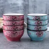 Bowls Glazed Bowl 4.5 / 5 Inch Pumpkin Household Ceramic Rice Noodle Soup Salad Mixing