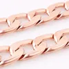Chains Fashion Mens Stainless Steel Jewelry 13/15/19mm Wide Curb Cuban Link Chain 7-40 Inches Rose Gold Color Necklace Or Bracelet