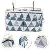 Sacs de rangement suspendus mur Caddybedside organisateur coton lin poche pochette panier lit accoudoir canapé pépinière douche superposé placard