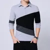 Herrpolos plus storlek 5xl 2023 Spring Autumn Long Sleeve Polo Shirts Male Slim Fit Casual Fashion Fited Dress