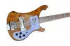 LVYBEST Natural Wood 4 Strings Electric Bass Guitar Maple Neck and Veneer Chrome Hardware Ge Custom Service