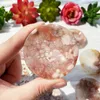 Decorative Figurines 1pc Natural Sakura Flower Agate Bowl Healing Crystal Cherry Blossom Carving Collectible Trinket Tabletop Decoration