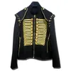 Мужские костюмы Blazers Gold Three Blazer Slim Fit Jacket Singer Pervice Personality Stee Cust Men Party Artisters Casual Drama Costum