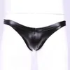 Mutande Slip Uomo Bikini Stretto Stretch PU Pelle Perizoma Bulge Pouch G-String U Convex Slip Hombre Biancheria intimaMutande