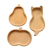 Plates Creative Christmas Wooden Children Tableware Dinner For Kids Wood Dish Plate Earing Utensils With Spoon And Fork