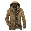 Erkek Ceketler 2023 Sonbahar Kış Sırplı Kalınlaşan Sıcak Parka Erkek Ceket Ceket Kapşonlu Erkek Windbreaker Palto