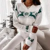 Chandails pour femmes Christmas Coltweneck Elk imprimé tricot Femme Pull à manches longues Hiver d'automne Hiver Lady Elegant All-Match