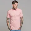 Polo's merk poloshirt voor heren casual mode solide kleur korte mouw hoge kwaliteit slanke fitness slijtage katoen