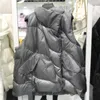 Chalecos de mujer Parkas Chaleco de papá para mujer Abrigos 2023 Invierno Algodón acolchado Irregular Empalme Cuello alto Chaleco cálido Mujer Outerwear