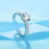 Trauringe, klassisch, romantisch, versilbert, luxuriöser Schmuck, 6 mm, 7 mm, 8 mm, Karat, CZ, Diamant, Zirkon für Frauen