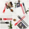 Dinnerware Sets 2Pcs Disposable Plastic Tableware Two-in-one Chopstick Fork Kitchen