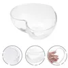 Skålar 3st Creative Glass Bowl Heart Shaped Fruit Salad Noodle Rice Storage Container Breakfast Tabell Proving Decoration