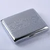 Metal Clip Iron Cigarette Case Creative Personality Automatic Opening embossed carved Cigarette Box 20 Packs