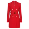 Womens Designer Robes Marque tempérament minceur taille mode robe design sens net rouge frit robe de rue A82