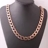 Cadenas de moda para hombre, joyería de acero inoxidable, cadena de eslabones cubanos de 13/15/19mm de ancho, collar o pulsera de Color oro rosa de 7-40 pulgadas
