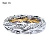 Klusterringar baihe solid 14k vit gult guld h/si 0,79ct naturliga diamanter fina smycken bröllop gåva diamant vacker ring