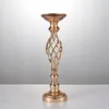 Party Decoration 10Sets Gold Flower Vases Candle Holders Stand Wedding Table Centerpiece Rack Pillar Candlestick Candelabra