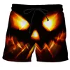 Short masculin Men d'été Skull Horreur 3D Pantage de plage imprimé Pantalon Streetwear Vêtements courts décontractés Pantmen Drak22