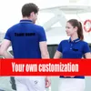 Erkek Polos Yaz Kısa Kollu Düz Renk Sıradan Polo Gömlek Özel Baskılı Tasarım PO Logo Business People Company Forma