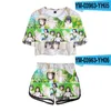 Dames t shirts wamni asobi asobase 2 stuks sets damesmeisjes sexy kleding unieke shorts Harajuku elastische pak anime stuk set