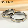 Wedding Rings Trendy 4 mm/5 mm wolfraam voor vrouwen Men Paren Band Hoge gepolijste inleg glanzende stenen verlovingsringenweddingwedding Toby22