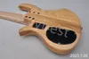 Lvybest 5 strings as body elektrische bas gitaar met esdoorn nek goud hardware actieve pickups bieden aangepaste services