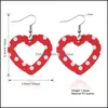 Dangle Lustre Mode Amour Coeur Pendentif En Cuir Boucles D'oreilles Rouge Et Blanc Mignon Angle Pour Les Femmes Saint Valentin Jewelryz Drop Deli Dhbtp