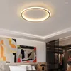Plafondlampen Ultradunne LED-lamp Modern Minimalistisch licht Luxe Room Slaapkamer Creatieve ronde Ronde Balkon Koperen Studie