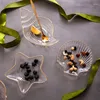 Platen creatief phnom penh transparante glazen bord oceaan serie schotel servies set fruit snack dessert cake