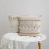 Kussen dunxdeco zachte linnen kleur kwastje dekbed decoratieve kast vintage eenvoudige noordse geometrische jacquard sofa coussin