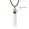 Decorative Figurines Natural Selenite Plaster Pendant Necklace Rock Mineral Specimen Jewelry Reiki Healing Crystal Energy Stone DIY Gifts