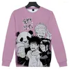 Sweats à capuche pour hommes 2023 Anime Jujutsu Kaisen Sweatershirt col rond hommes/femmes sweats à manches longues Harajuku Streetwear vêtements surdimensionnés