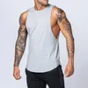 Herrtankstoppar varumärke träning mode topp män muskel fitness singlets muskel skjorta gym klädkropp bodybuilding ärmlös väst