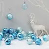 Decorazione per feste 24 pezzi/set Palline appese all'albero di Natale Rotondo infrangibile per decorazioni per la casa di Natale