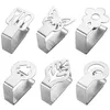 Clothing Storage & Wardrobe 6Pcs Tablecloth Clip Wedding Stainless Steel Hollow Clamp Holder Table Cover Kitchen Supplies