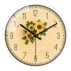 Настенные часы цветы металлические часы минималистичные творческие тихий специальные кварцевые уникальные продукты Duvar Saatleri De50zb