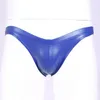 Mutande Slip Uomo Bikini Stretto Stretch PU Pelle Perizoma Bulge Pouch G-String U Convex Slip Hombre Biancheria intimaMutande