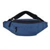 Waist Bags Est Unisex Solid Bum Bag Double Zippers Chest Fanny Pack Travel Festival Money Belt Pouch Wallet