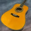 Guitare acoustique acoustique à profil en bois massif, série D45, laque jaune, 41 pouces