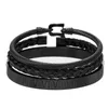 Strang Perlenstränge Royal Hiphop Edelstahl Armreif 3 teile/satz Herren Römisches Armband Männer Armbänder Schmuck Für Pulsera Hombre Armband