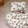 Blankets Korean Cartoon Baby Children Beach Towel Bear Gauze Double Soy Quilt Cotton Born Bath Towels Blanket