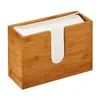 Tissue Boxes & Napkins Bathroom Kitchen Living Room Bamboo Paper Towel Dispenser Wall-mounted Countertop Folding Napkin Box