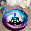 Carpets Round Anti-Slip Magic Science Fiction Bohemian Girl Meditation Theme Bedroom Floor Mat For Living Room Home DecorCarpets