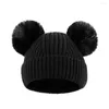 Berets 1 set piękny kapelusz rękawiczki zimowe zapasy rękawicy przeciw jesień jesienne unisex dzianinowe rękawiczki dla dzieci Zestaw odporny na zimno