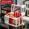 Storage Boxes 18/32 Grids Glass Makeup Organizer With Cover Nail Polish Lipstick Holder Display Rack Case Cosmetic Organiser Tool