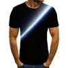 Men's T Shirts 2023 Design Men 3D Print Starry Sky Summer Tops Short Sleeve Fashion T-Shirt XXS-6XL